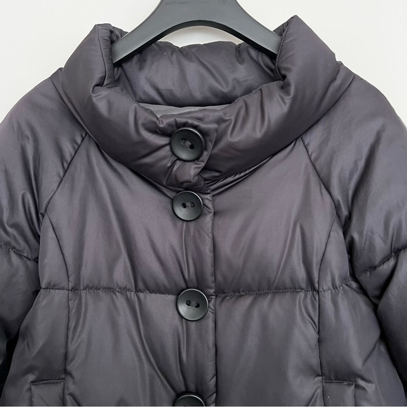 Charcoal Soft Cocoon Puffer Coat - Picture 3 of 7